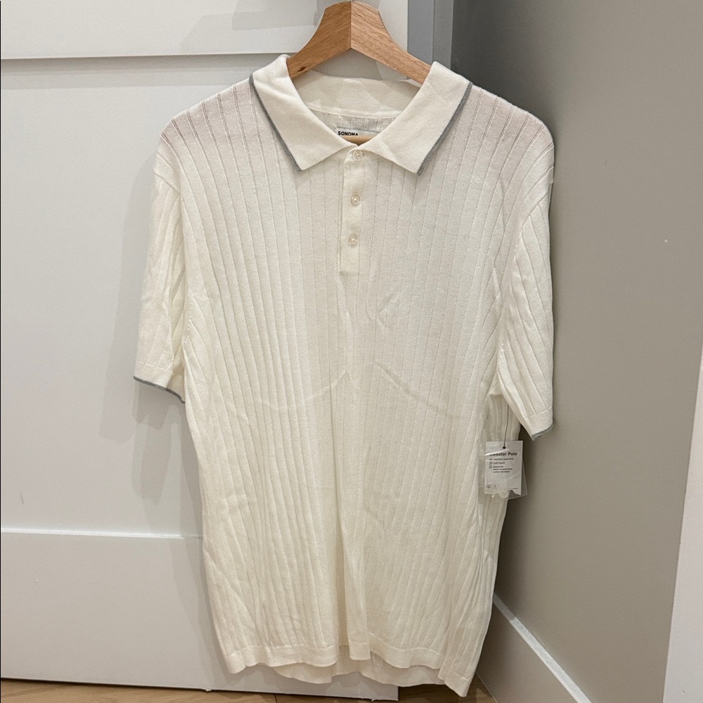 Sonoma Men's Ivory Polo Shirt